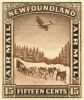 15c Dog sled and airplane